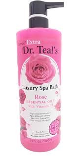 DR TEAL'S LUXURY SPA BATH ROSE ESSIENTIAL OILS WIT