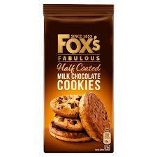 FOX HALF COATED MILK CHOCOLATE COOCKIES