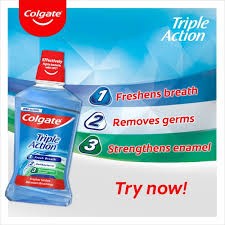COLGATE TRIPLE ACTION MOUTH WASH