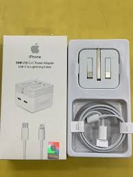 IPHONE 50W USB-C+C POWER ADAPTER USB-C TO LIGHTNIN