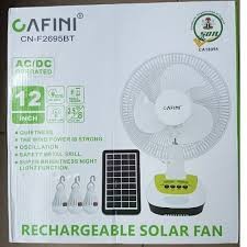 CAFINI CN-F2695BT RECHARGEABLE SOLAR FAN