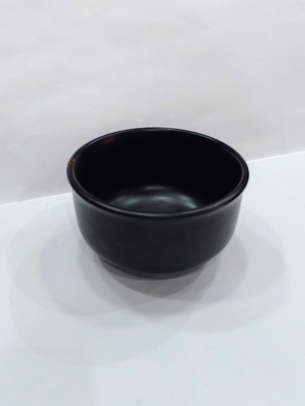 Black small ceramic bowl