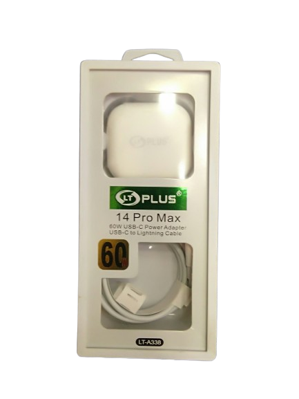 LT PLUS 14 PRO MAX 60W USB-C TO LIGHTENING CABLR CHARGER LT-A338