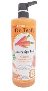 DR TEAL'S LUXURY SPA BATH CARROT ESSENTIAL OILS WITH GLUTH