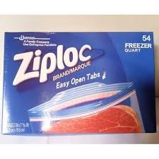 ZIPLOC BRAND MARQUE 54 BAGS FREEZER QUART