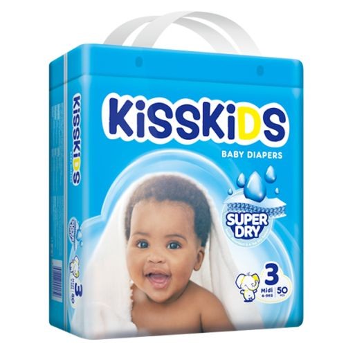 Kisskids superdry diaper 3Midi 50pcs